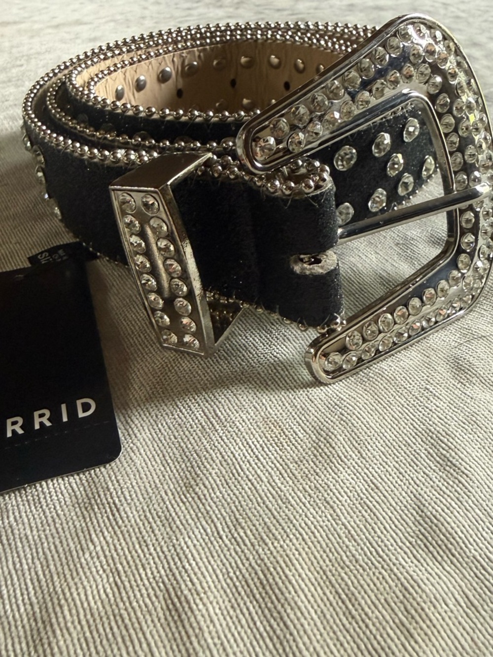 Torrid Black & Silver Studded Glitter Belt Women’s Plus Size 3, 3X Size (22-24) - Picture 5 of 10